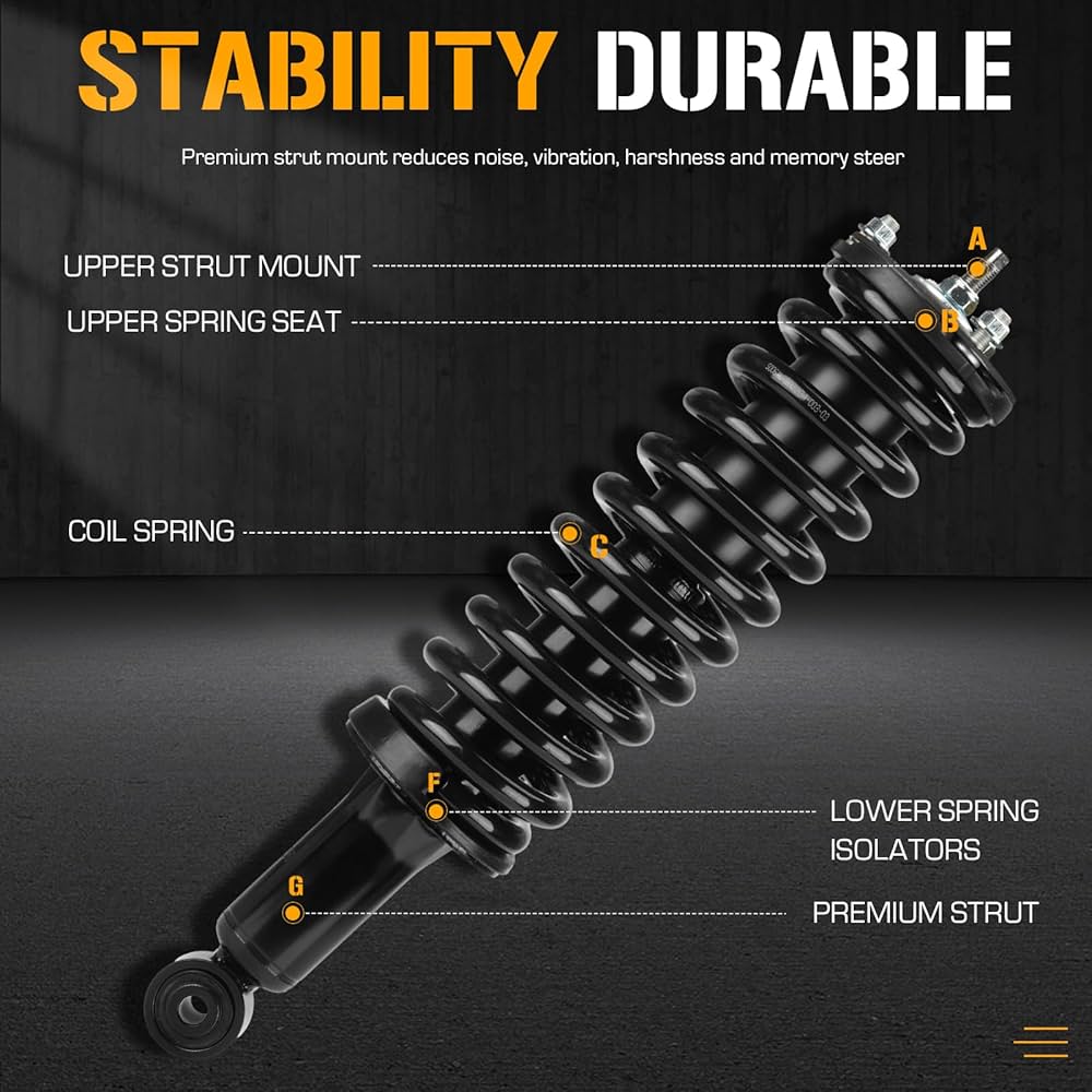 Amazon.com: Front Complete Strut Shock Absorber with Spring